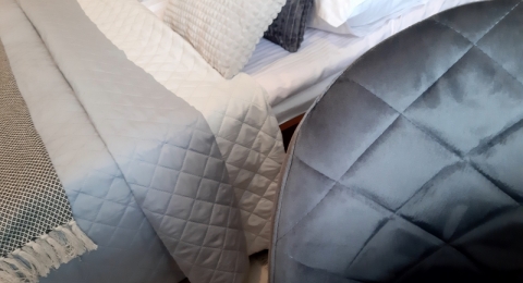 Pokój dwuosobowy typu Delux - niebieski.